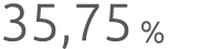 35,75 %