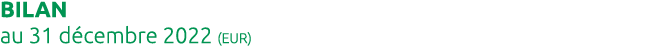 Bilan au 31 d cembre 2022 (EUR)