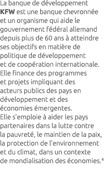 La banque de d veloppement KFW est une banque chevronn e et un organisme qui aide le gouvernement f d ral allemand de...